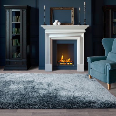 Plush Airforce Blue Runner & Rugs