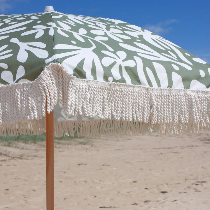 Luxe Beach Umbrella The Vacay Olive