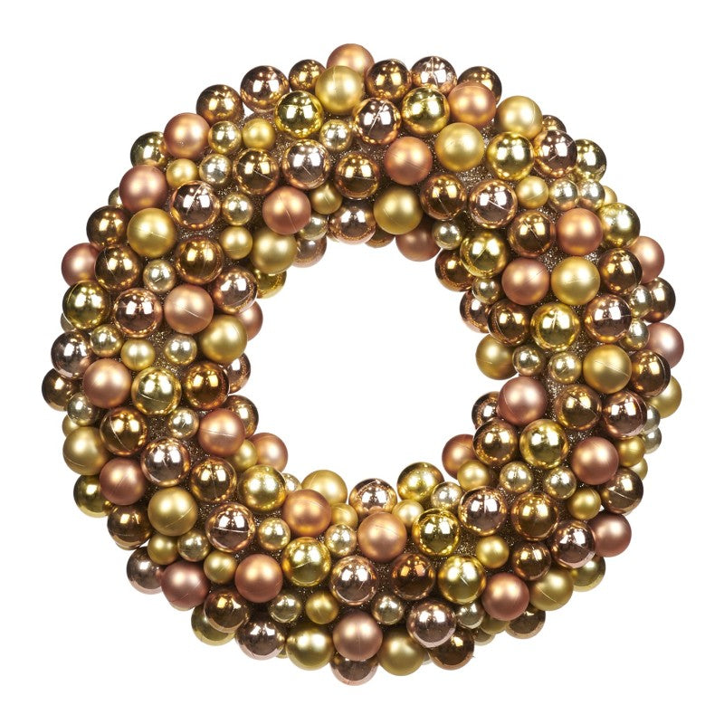 SALE Gold Champagne Ball Wreath