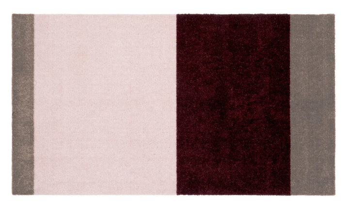 Bordeaux/Sand/Rose Stripes Floormat