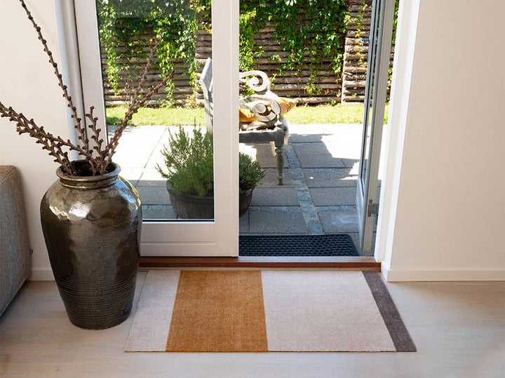 Ivory/Dijon/Brown Stripes Floormat
