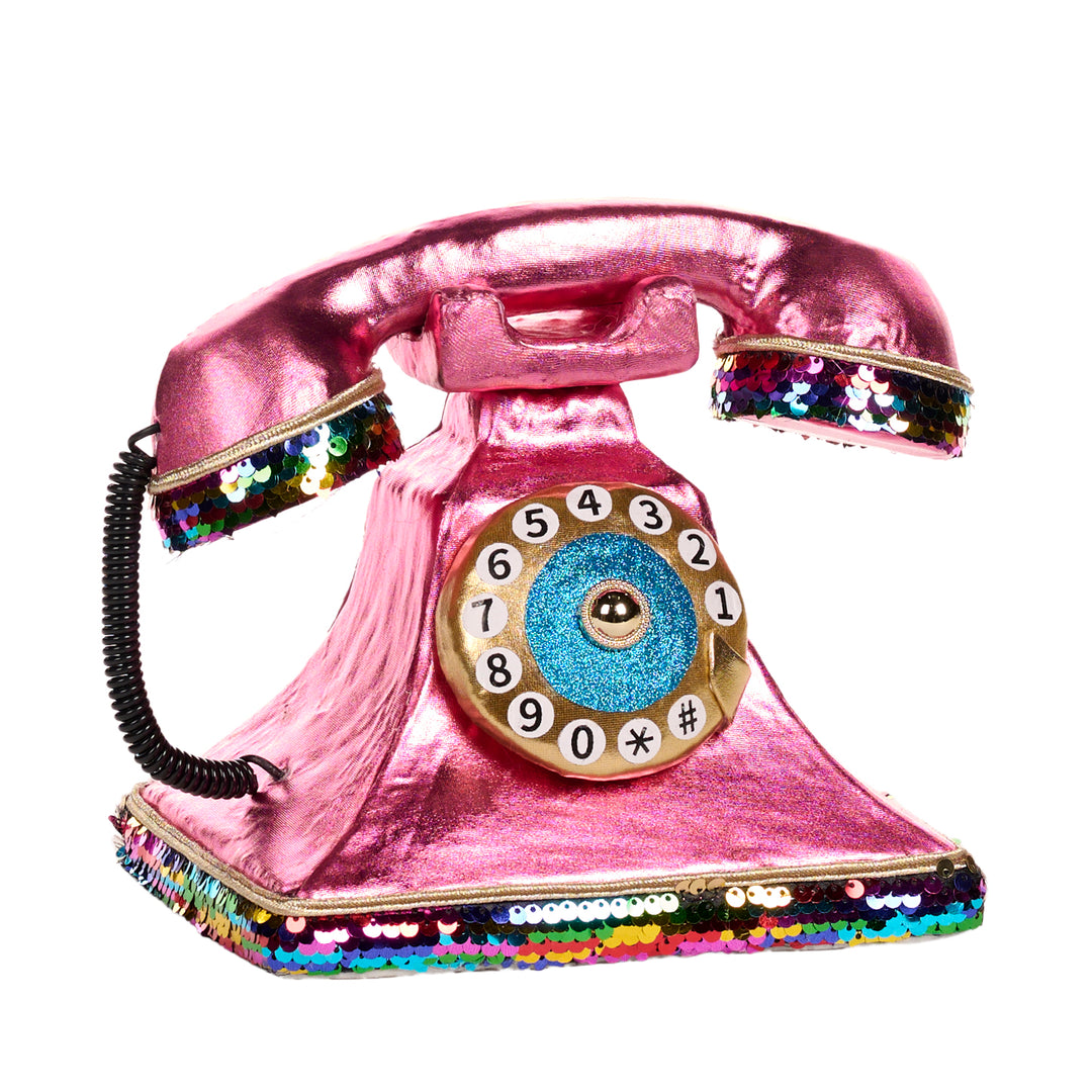 Funky Multicoloured Telephone Ornament