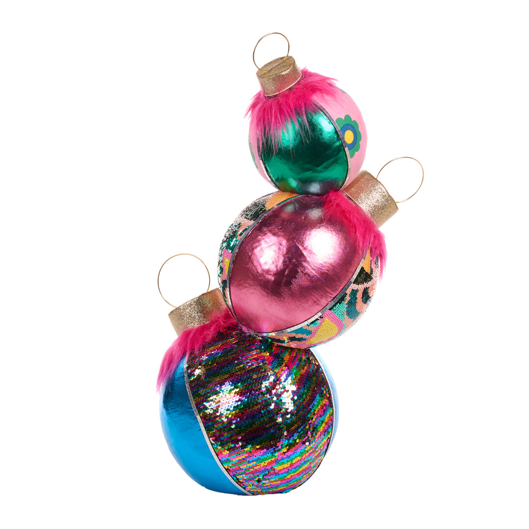 Fabric Funky Xmass Ball Stack Ornament