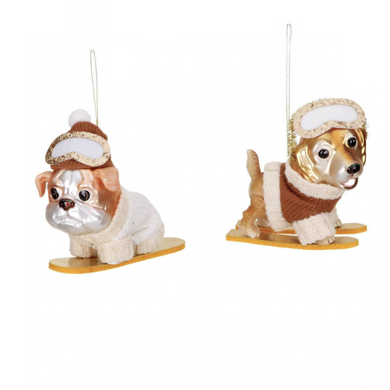 GW Dog Snow Decoration