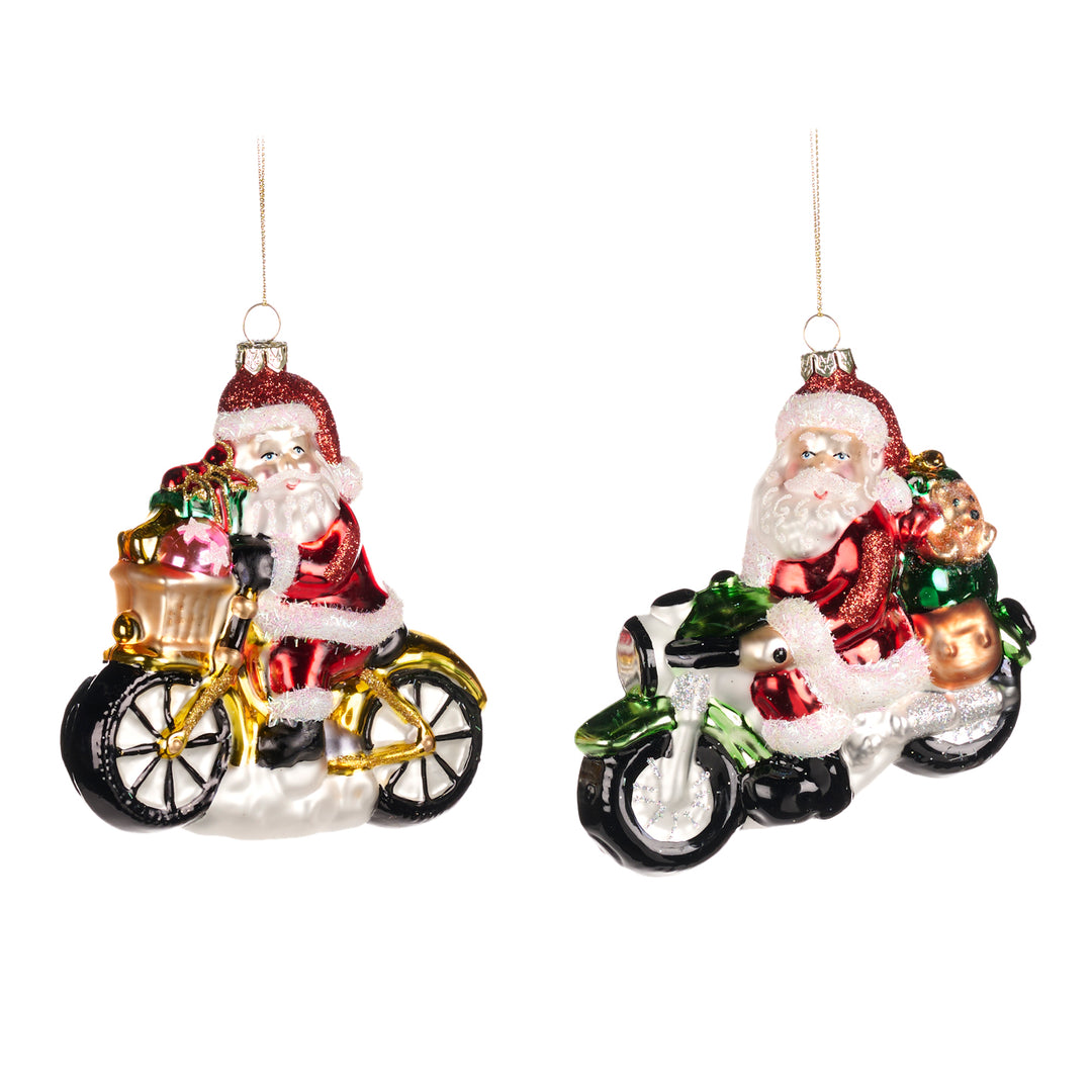 Santa On Bike Decoration