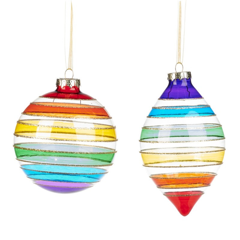 GW Rainbow Glass Baubles