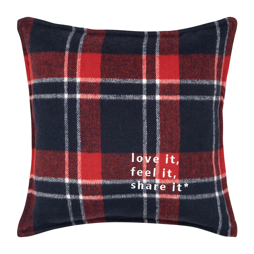 Red & Blue Tartan Cushion