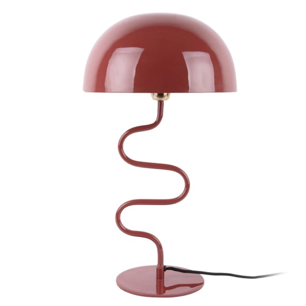 Twist Red Ochre Table Lamp