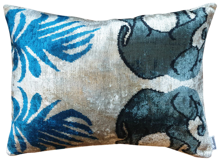 Blue Elephants Cushion