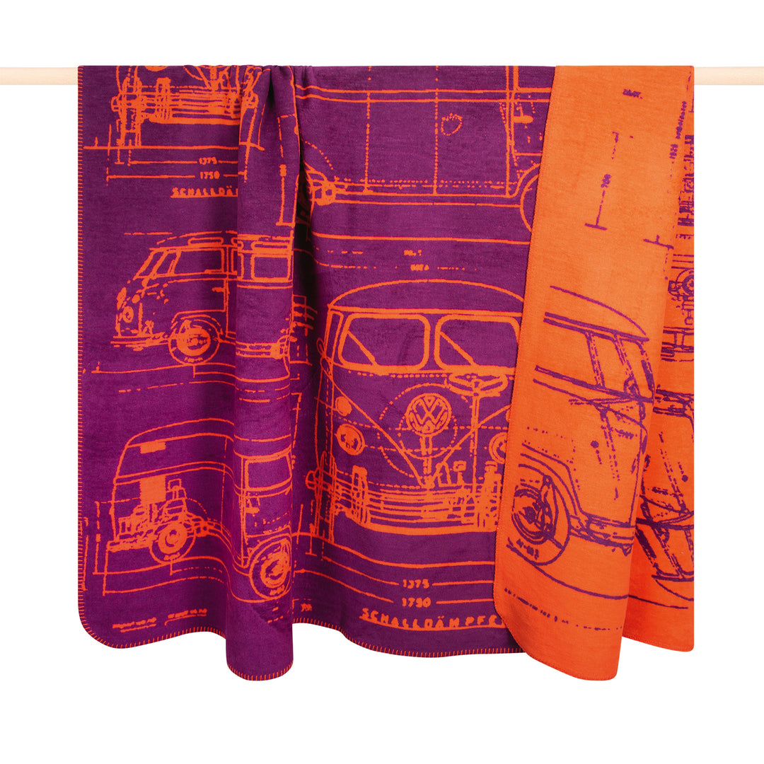 Violet Volkswagen Throw