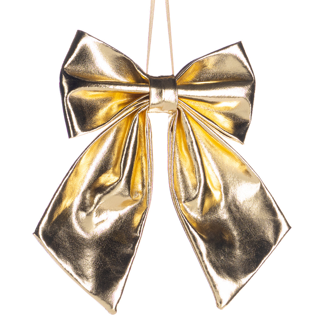 Gold Fabric Metal Bow Decoration