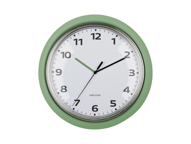 Modern Retro Jungle Green Wall Clock