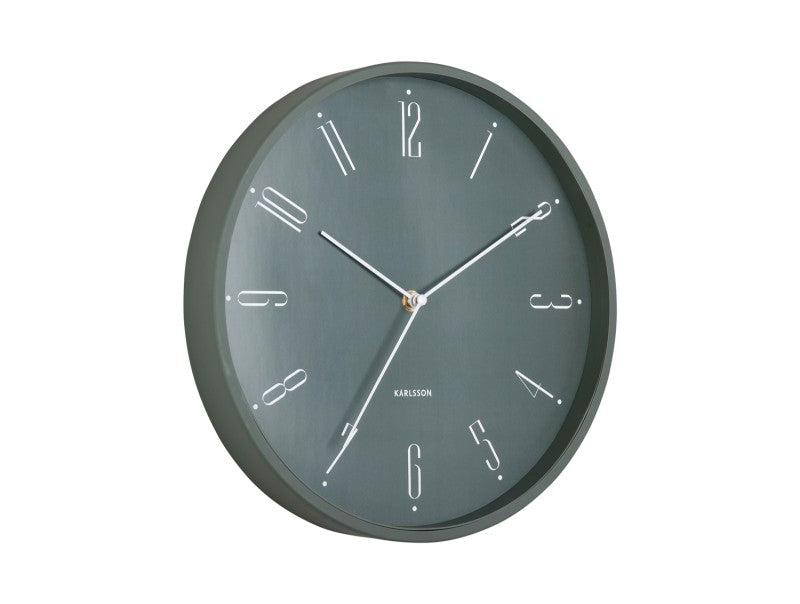 Regal Numbers Jungle Green Wall Clock