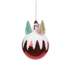 GW Snowman Glass Ball Decoration