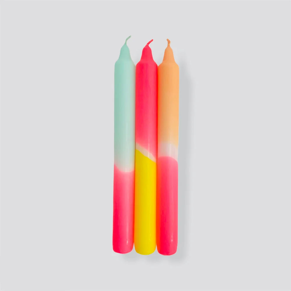 5.Neon Dip Dye Candle Set