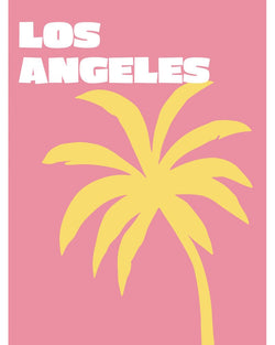 Pink Los Angeles Acrylic Art