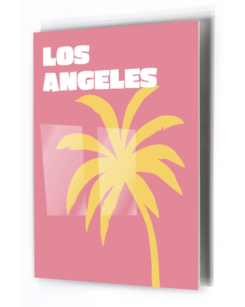 Pink Los Angeles Acrylic Art