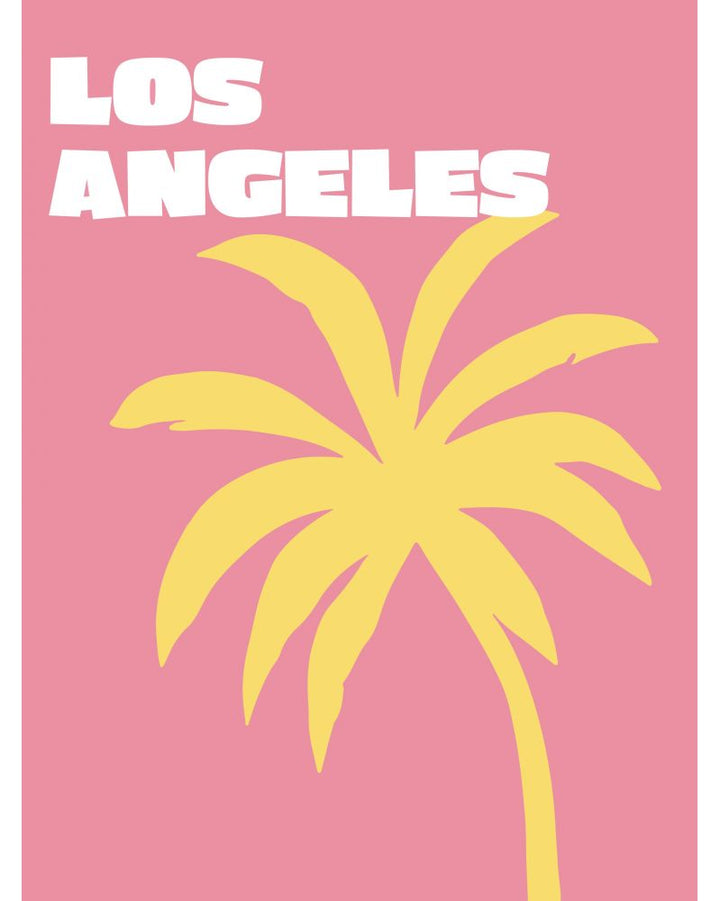 Pink Los Angeles Acrylic Art