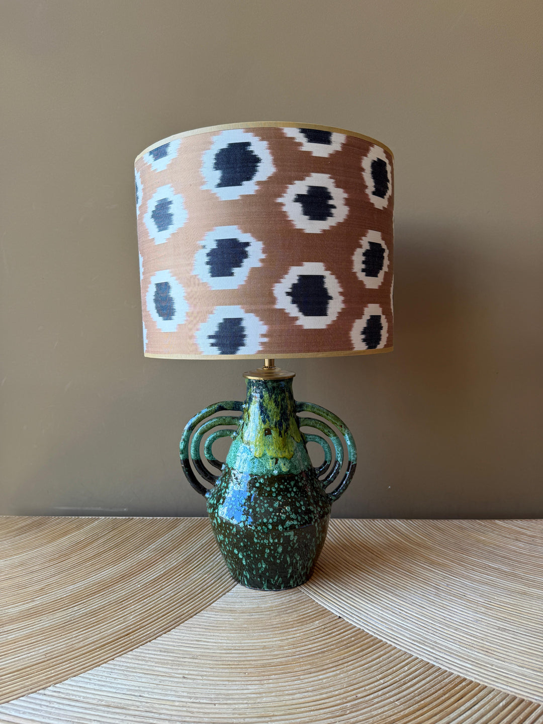 Marrakech Handles Speckles Green Table Lamp