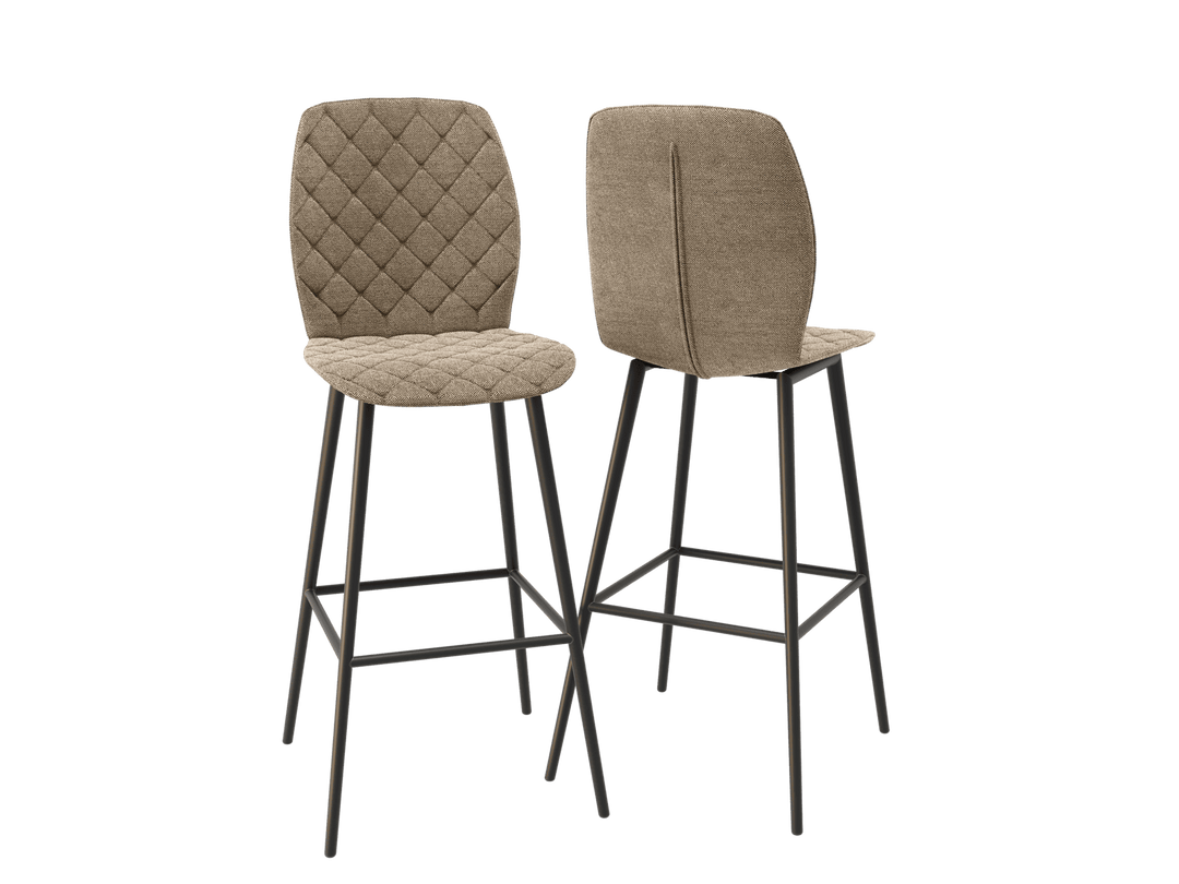 Vegas Rotating Fabric Counter Stools Set