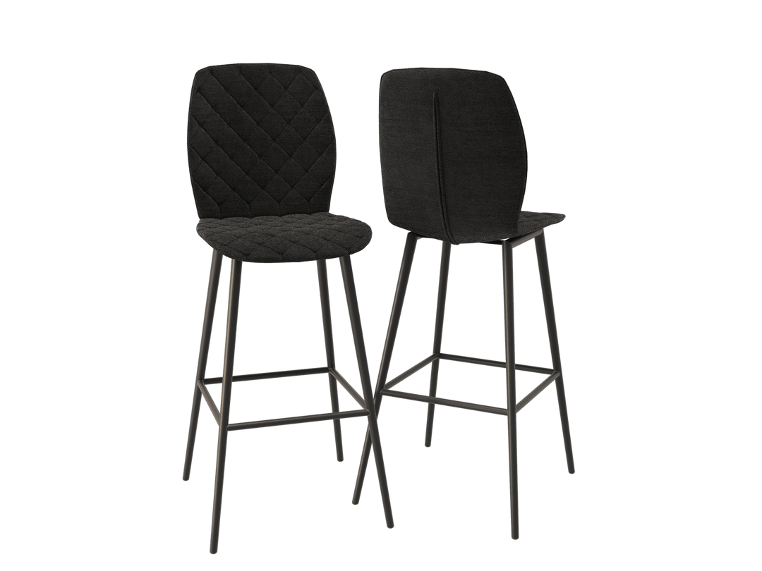 Vegas Rotating Fabric Counter Stools Set