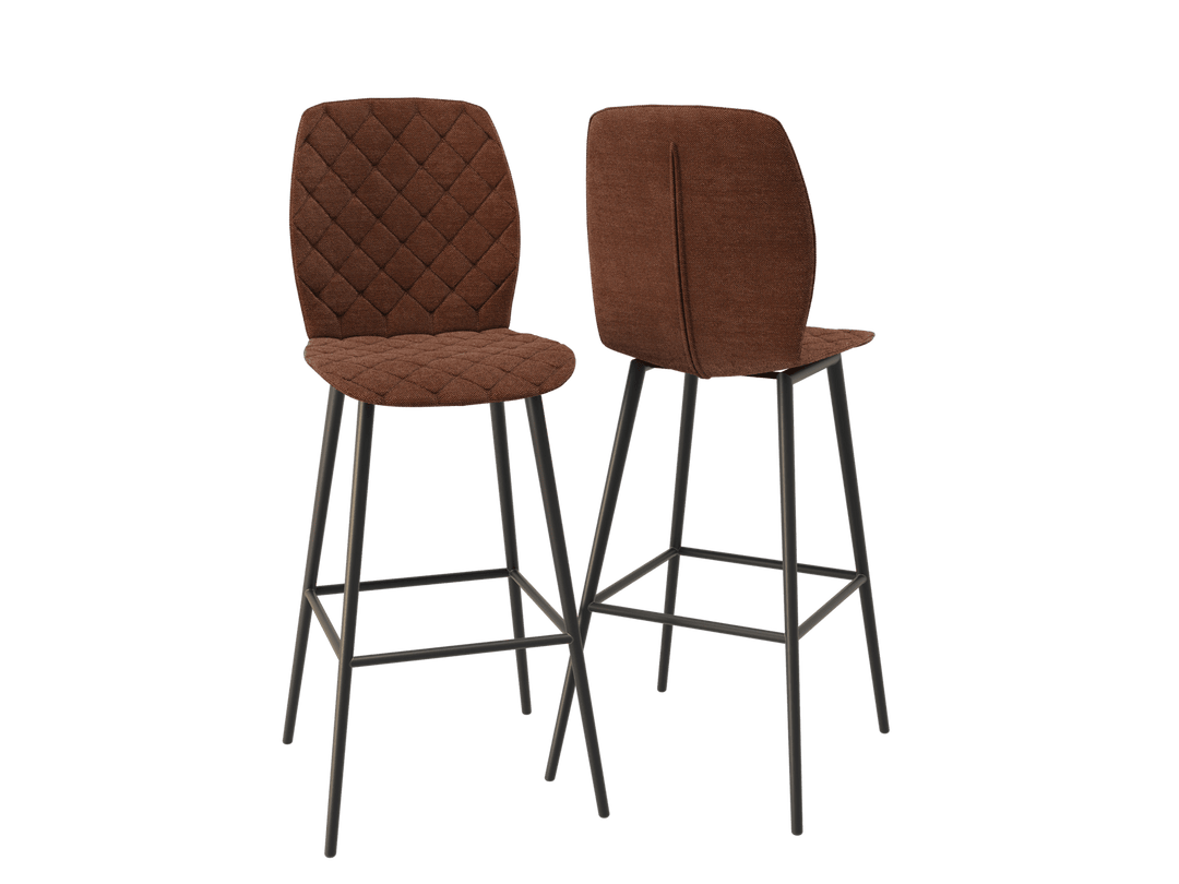 Vegas Rotating Fabric Counter Stools Set