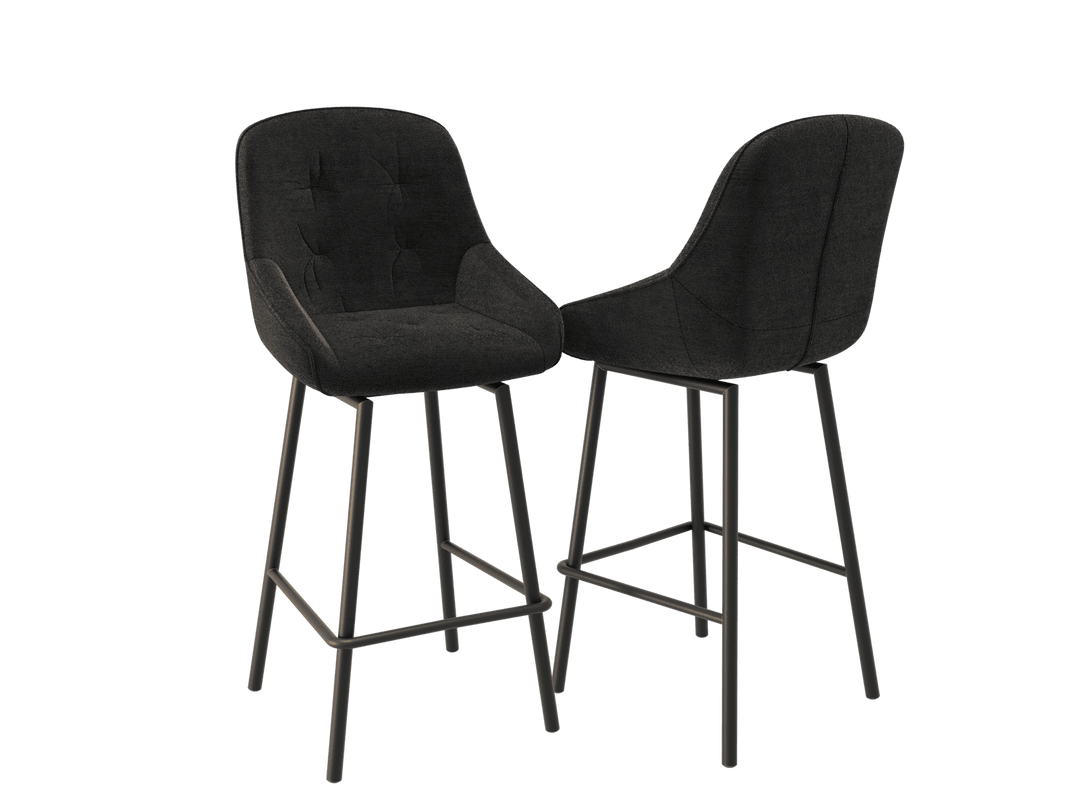 San Francisco Fabric Rotating Stools Sets
