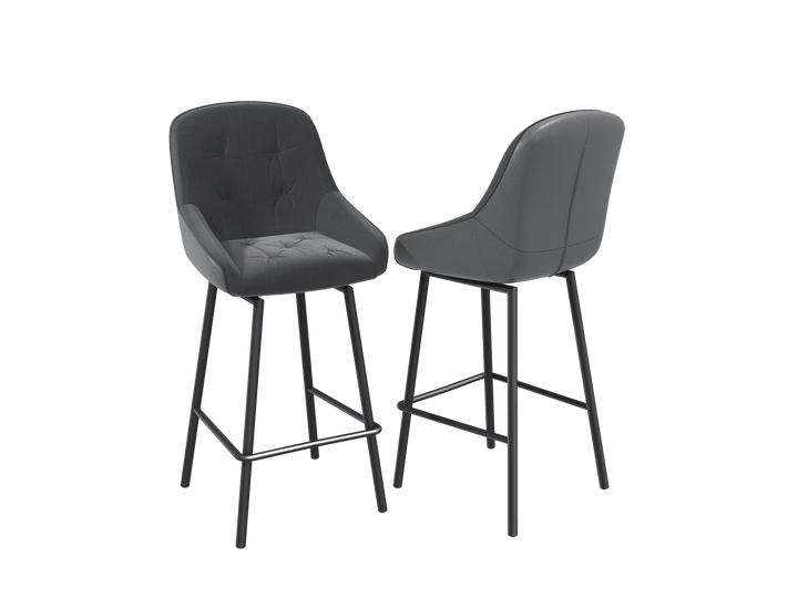 San Francisco Fabric Rotating Stools Sets