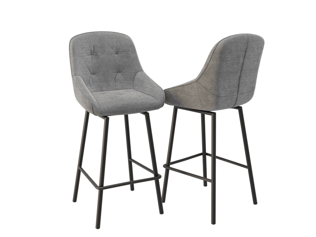 San Francisco Fabric Rotating Stools Sets
