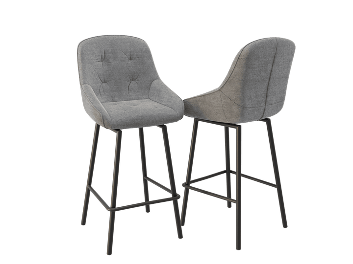 San Francisco Fabric Rotating Stools Sets