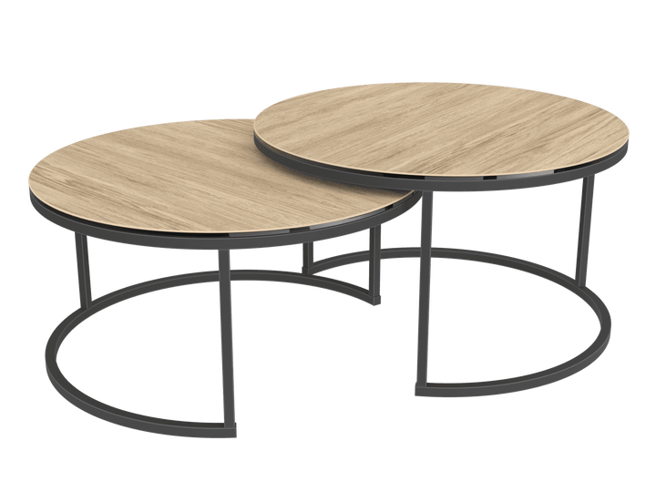 Clear Oak Ceramic Dolce Vita Coffee Tables