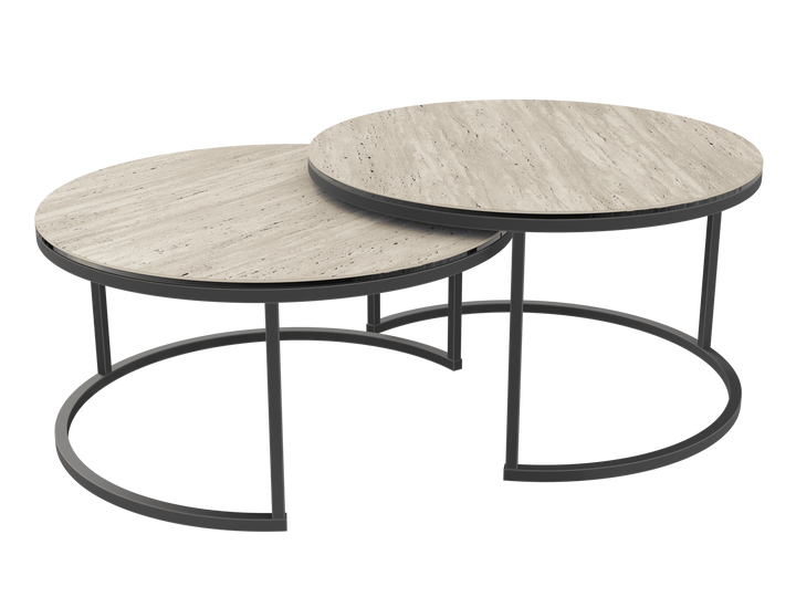 Travertine Ceramic Dolce Vita Coffee Tables