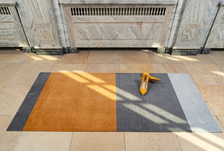 Grey/Dijon Stripes Floormat