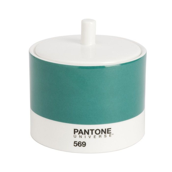 SALE Pantone Teal Green Sugar Bowl &amp; Lid