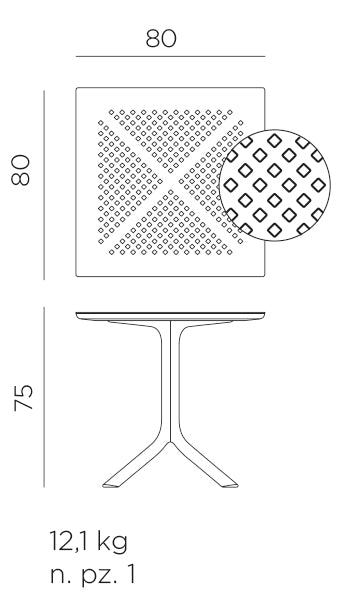 Clip X Outdoor Square Tables