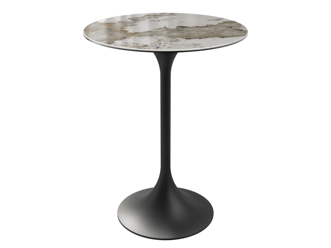 'Calcatta Marble' Ceramic Diabolo High Tables