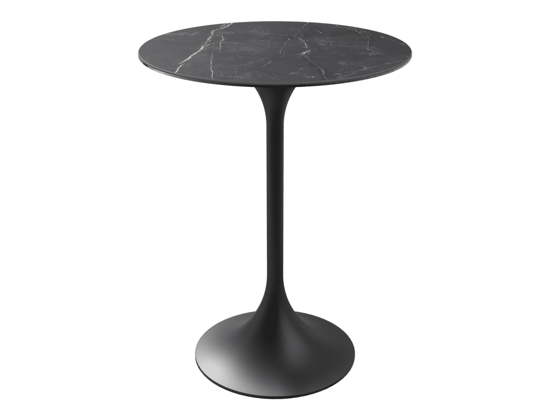 'Marquina Marble' Ceramic Diabolo High Tables