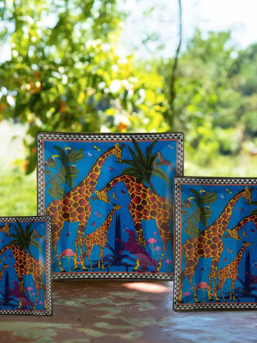 Ortigia Giraffe Glass Plates