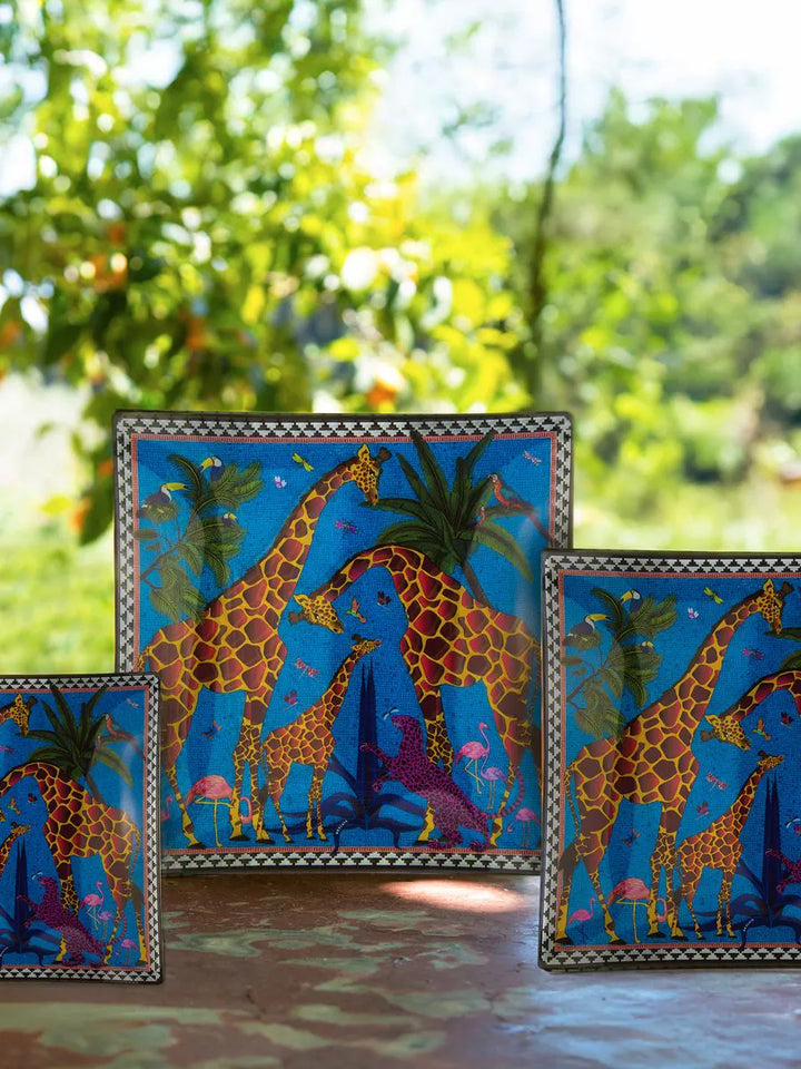 Ortigia Giraffe Glass Plates
