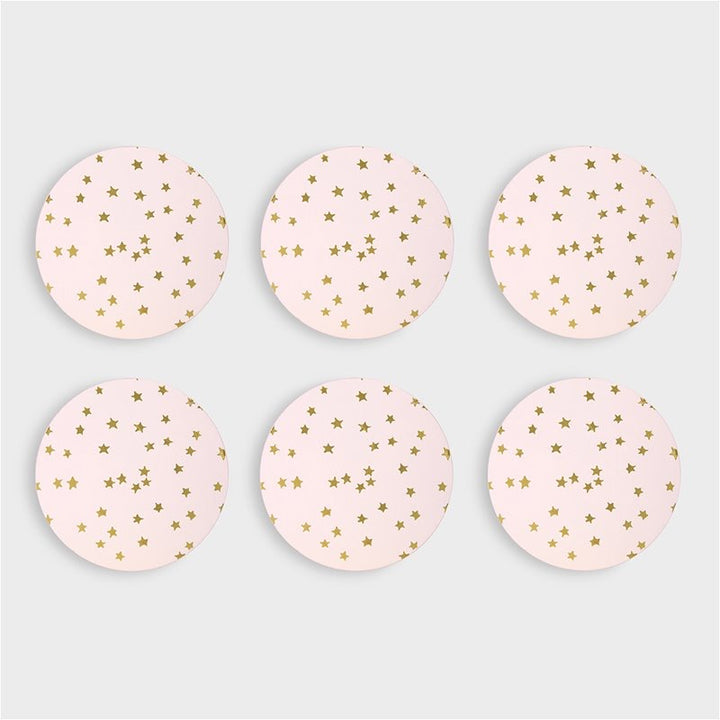 SALE Pink &amp; Gold Star Coasters
