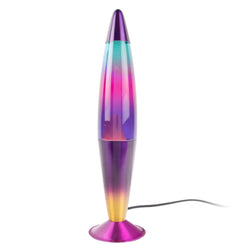 Rainbow Purple Rocket Lava Table Lamp