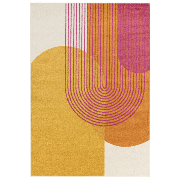 Muse Orange Retro Rugs