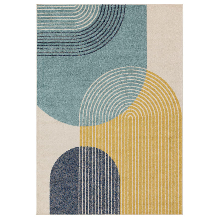 Muse Blue Retro Rugs