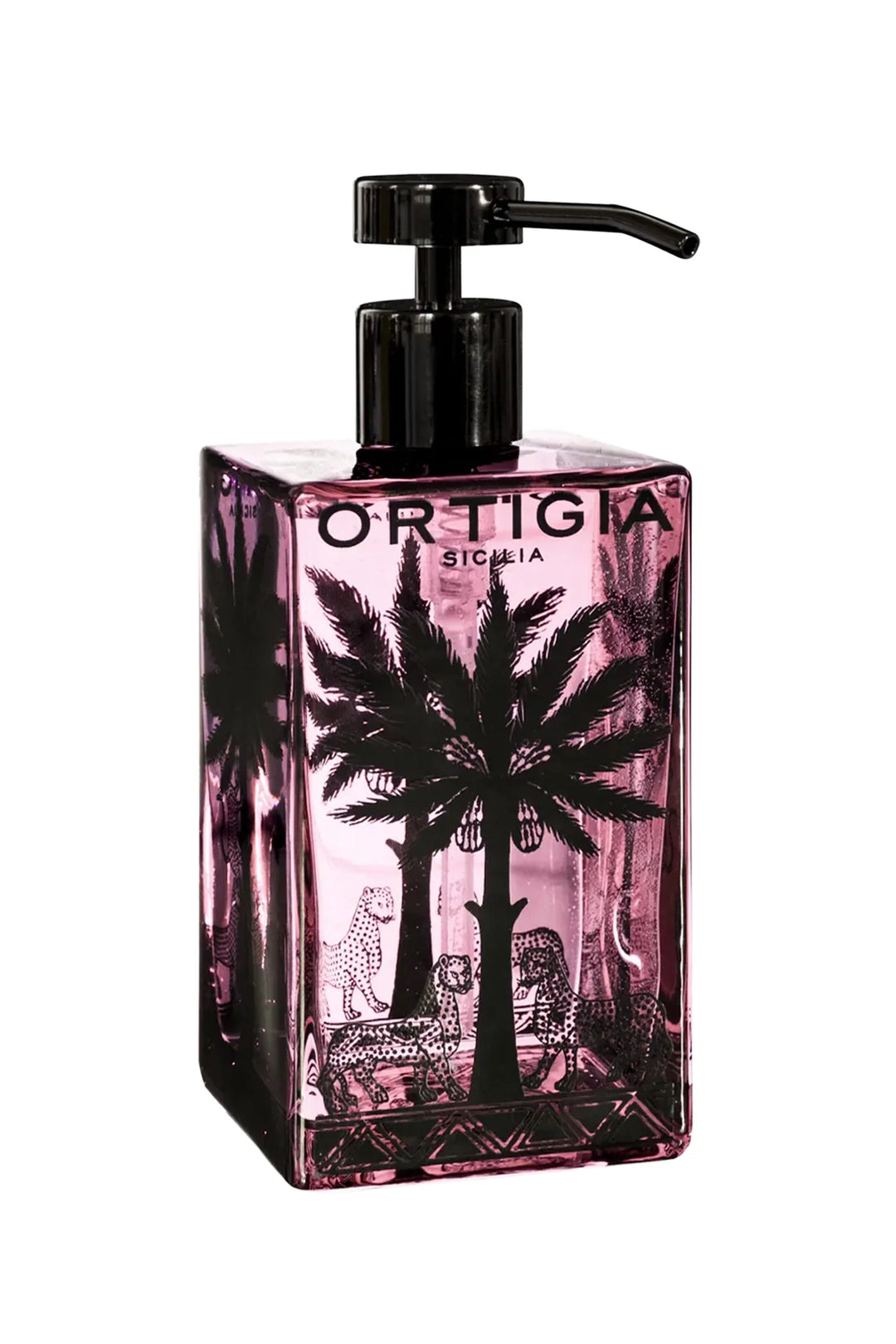 Ortigia Pink Glass Bottle & Pump