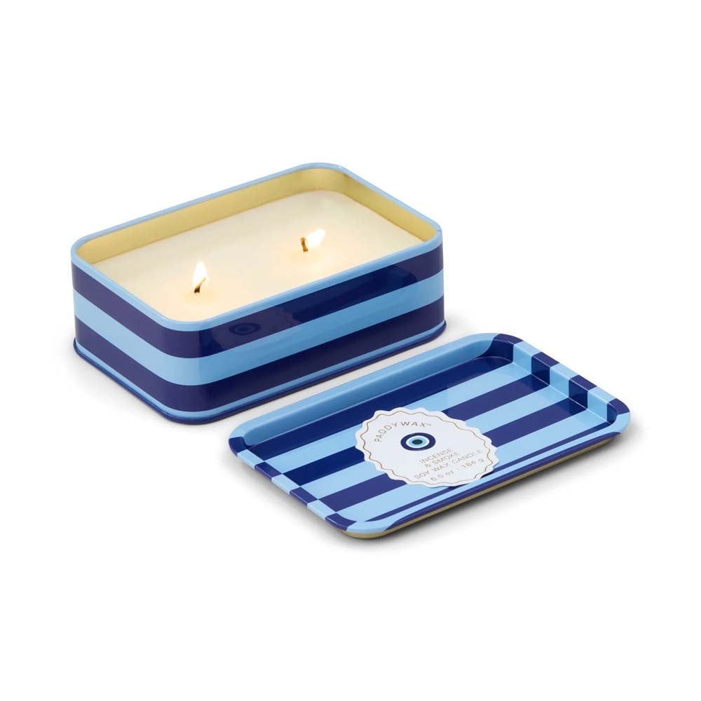 Eye Printed Tin Candle