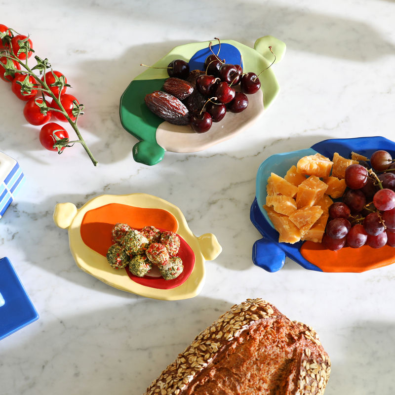 Multicoloured Chunky Plates