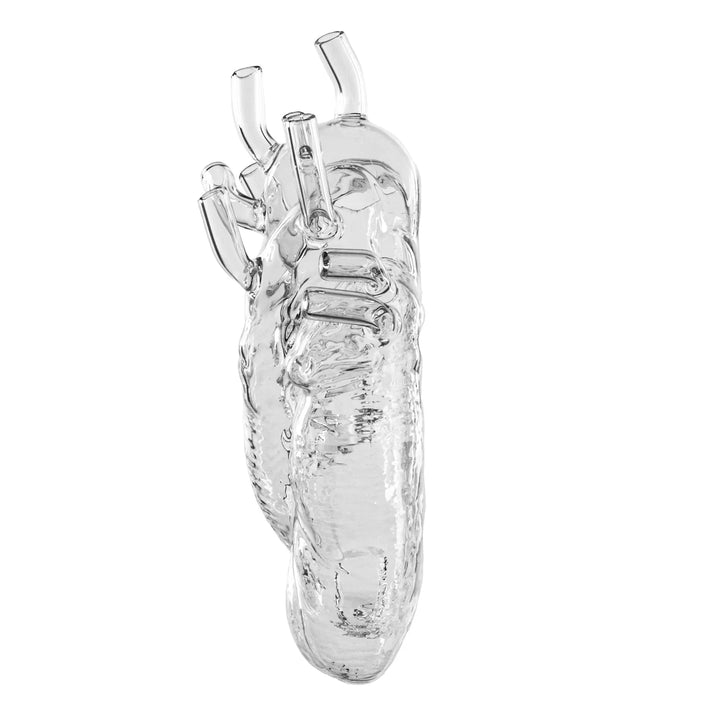 Love In Bloom Glass Heart Vase