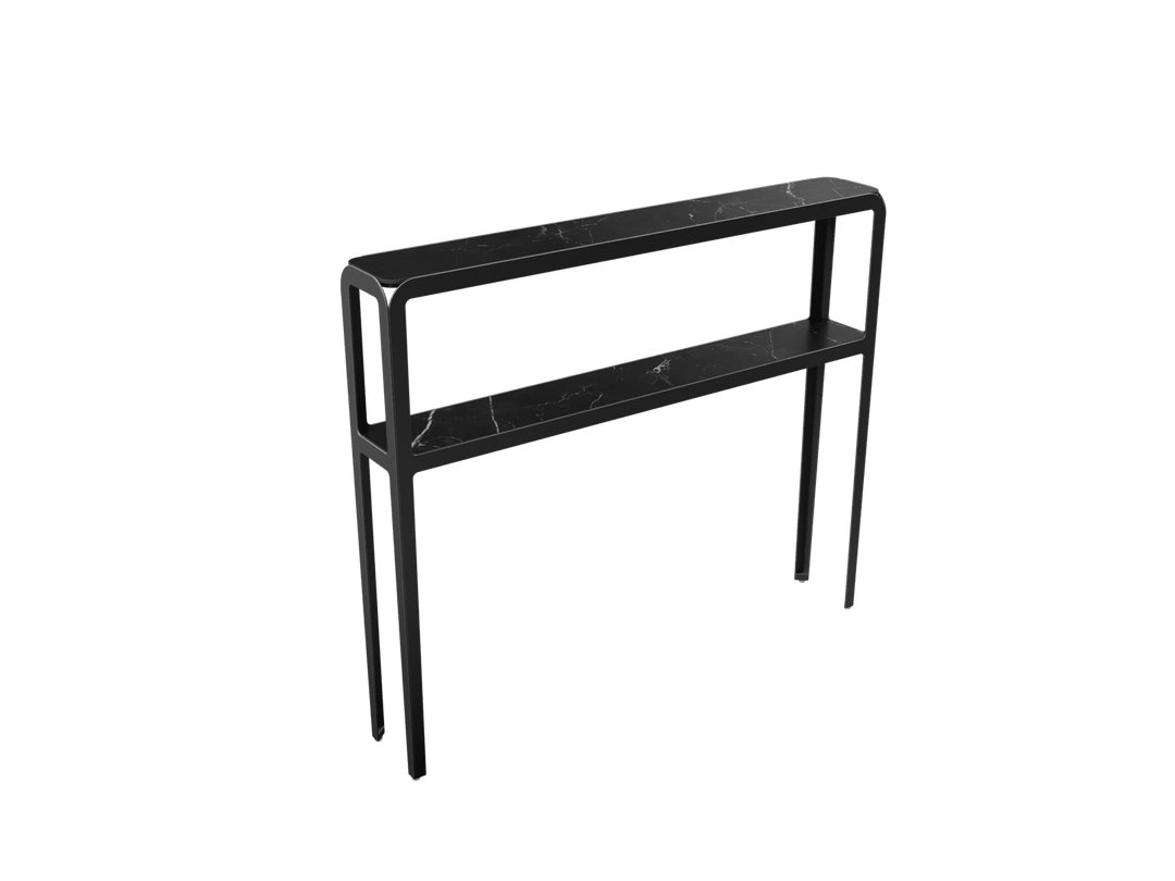 Sumatra Console With Shelf 'Marquina Marble'