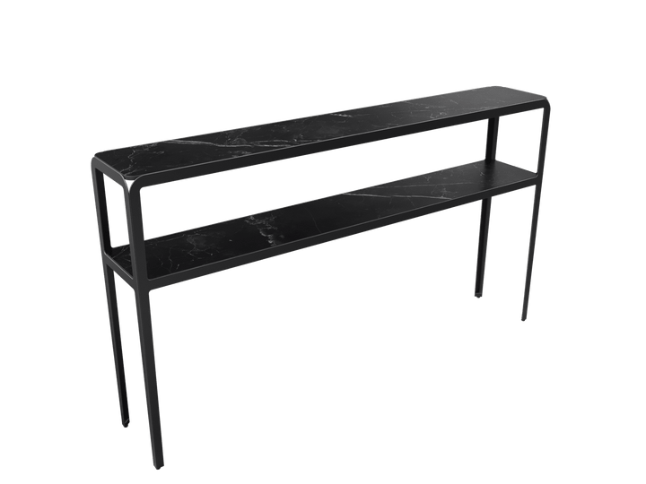 Sumatra Console With Shelf 'Marquina Marble'