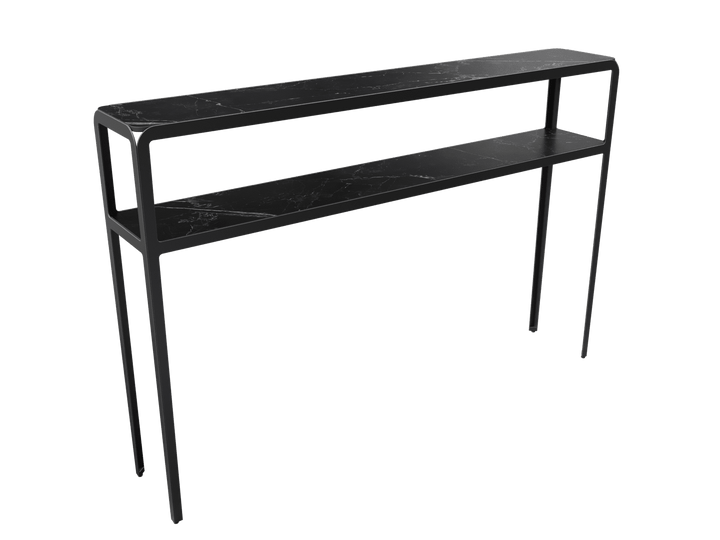 Sumatra Console With Shelf 'Marquina Marble'